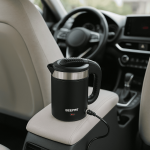 Geepas Dual-Power Portable Electric Kettle 0.5L – 12V Car & 220V Home Travel Kettle | Stainless Steel