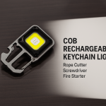 Mini Magnetic COB Keychain Flashlight – 800 Lumens USB Rechargeable Light with 3 Modes, Folding Bracket & Portable Work Lamp