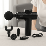 MDHL Mini Massage Gun – Lightweight Deep Tissue Muscle Massager with 4 Heads & Adjustable Speeds