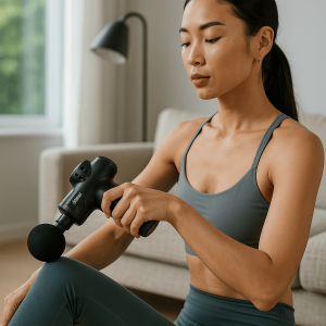 MDHL Mini Massage Gun – Lightweight Deep Tissue Muscle Massager with 4 Heads & Adjustable Speeds